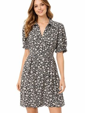 Tommy Hilfiger Black & White Floral Mini Dress